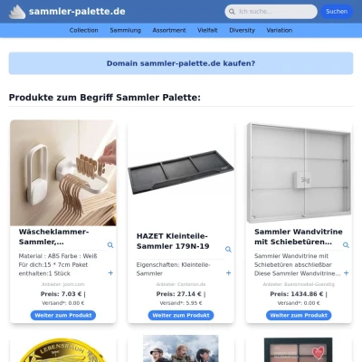Screenshot sammler-palette.de