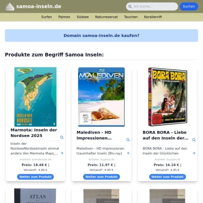 Screenshot samoa-inseln.de
