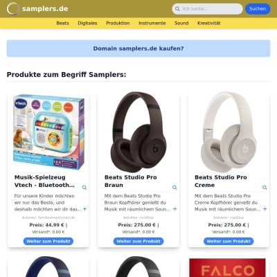 Screenshot samplers.de