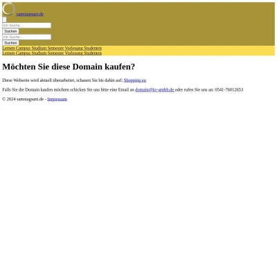 Screenshot samstagsuni.de