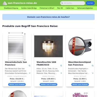 Screenshot san-francisco-reise.de