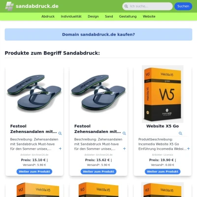 Screenshot sandabdruck.de