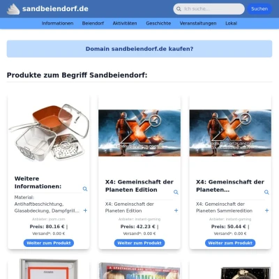 Screenshot sandbeiendorf.de