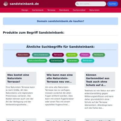 Screenshot sandsteinbank.de