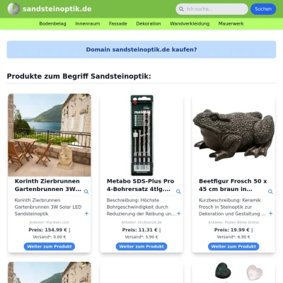 Screenshot sandsteinoptik.de