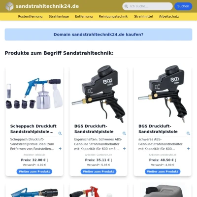 Screenshot sandstrahltechnik24.de