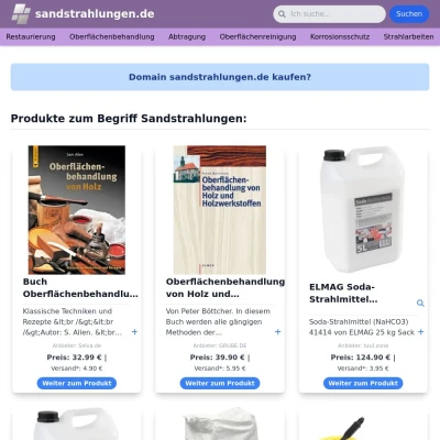 Screenshot sandstrahlungen.de