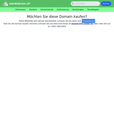 Screenshot sanduhren.ch