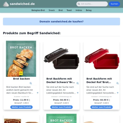 Screenshot sandwiched.de