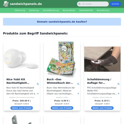 Screenshot sandwichpanels.de