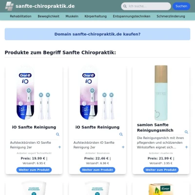 Screenshot sanfte-chiropraktik.de