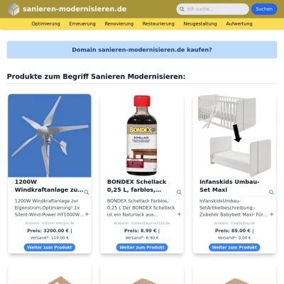 Screenshot sanieren-modernisieren.de