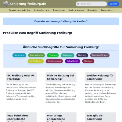 Screenshot sanierung-freiburg.de