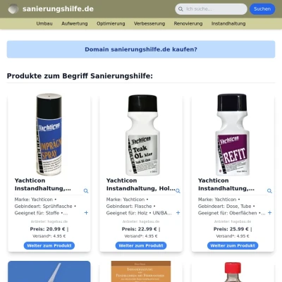 Screenshot sanierungshilfe.de