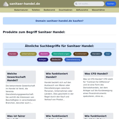 Screenshot sanitaer-handel.de