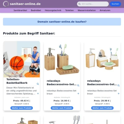 Screenshot sanitaer-online.de