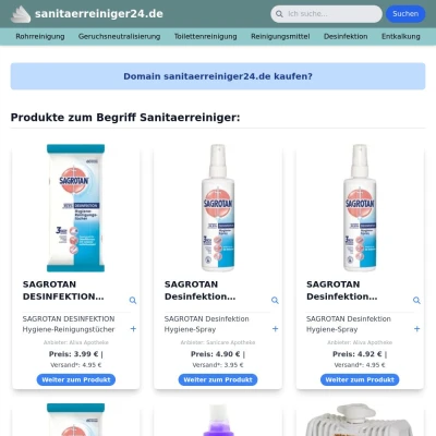 Screenshot sanitaerreiniger24.de