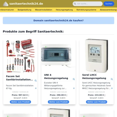 Screenshot sanitaertechnik24.de