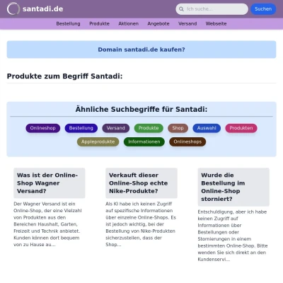 Screenshot santadi.de