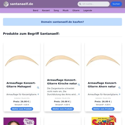 Screenshot santanaelf.de