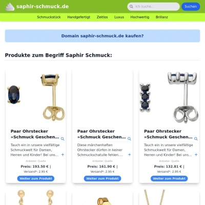 Screenshot saphir-schmuck.de