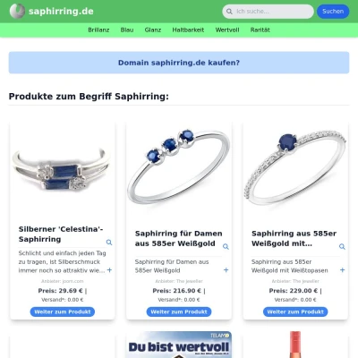 Screenshot saphirring.de