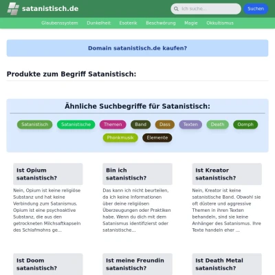 Screenshot satanistisch.de