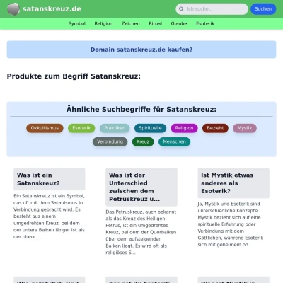 Screenshot satanskreuz.de