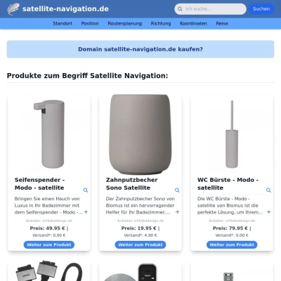 Screenshot satellite-navigation.de