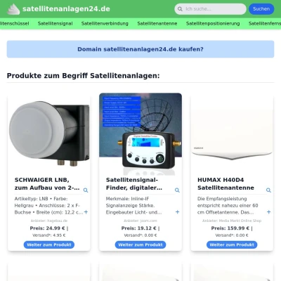 Screenshot satellitenanlagen24.de