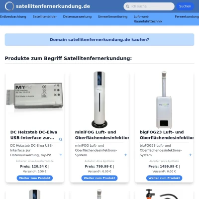 Screenshot satellitenfernerkundung.de