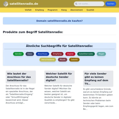 Screenshot satellitenradio.de