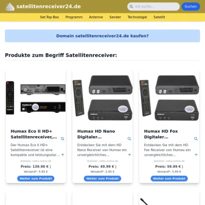 Screenshot satellitenreceiver24.de