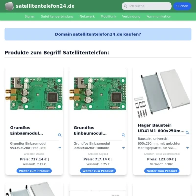 Screenshot satellitentelefon24.de