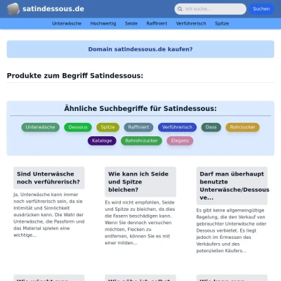 Screenshot satindessous.de