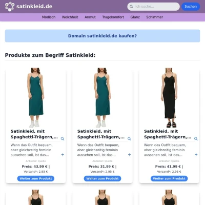 Screenshot satinkleid.de