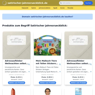 Screenshot satirischer-jahresrueckblick.de