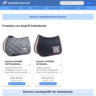 Screenshot satteldecke24.de