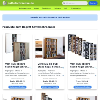 Screenshot sattelschraenke.de