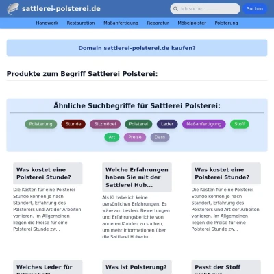 Screenshot sattlerei-polsterei.de