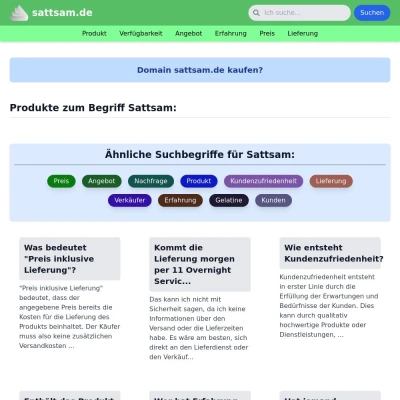 Screenshot sattsam.de