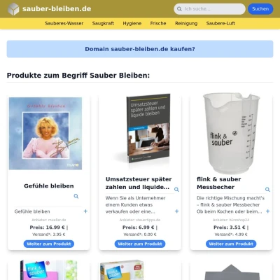 Screenshot sauber-bleiben.de