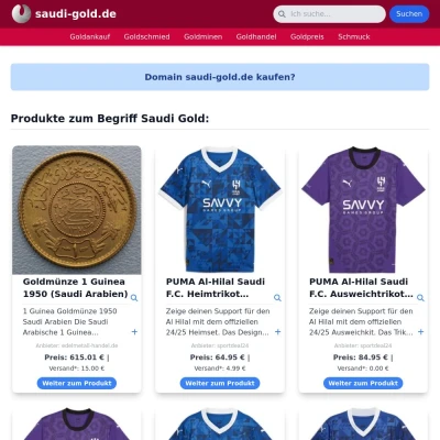 Screenshot saudi-gold.de