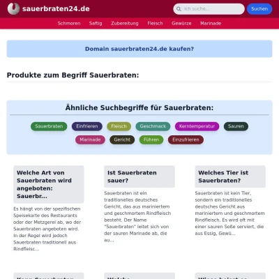 Screenshot sauerbraten24.de