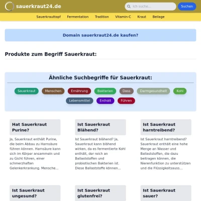 Screenshot sauerkraut24.de