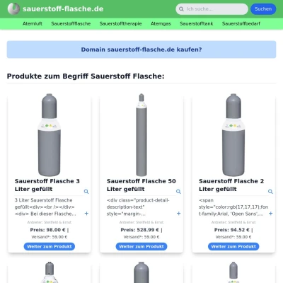 Screenshot sauerstoff-flasche.de