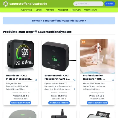 Screenshot sauerstoffanalysator.de