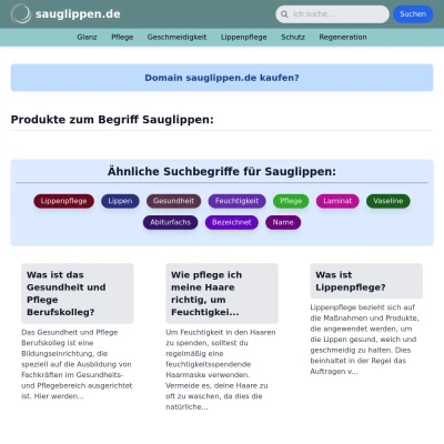Screenshot sauglippen.de