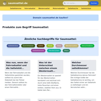 Screenshot saumsattel.de