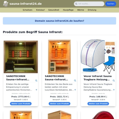 Screenshot sauna-infrarot24.de